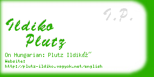 ildiko plutz business card